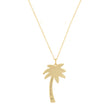 Diamond And Emerald Palm Tree Necklace