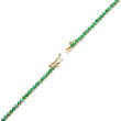 Large Graduated 3-Prong Emerald Tennis Necklace