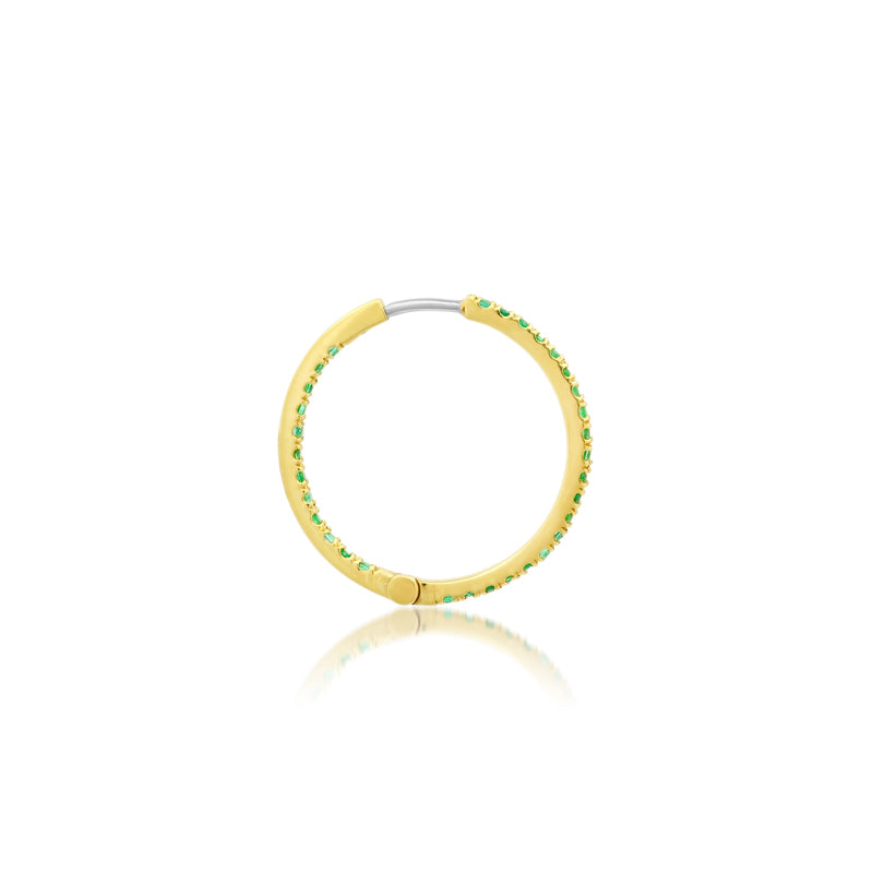 Emerald Small Inside Out Hoops