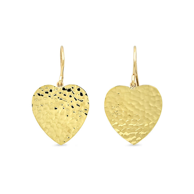 Hammered Heart Earrings