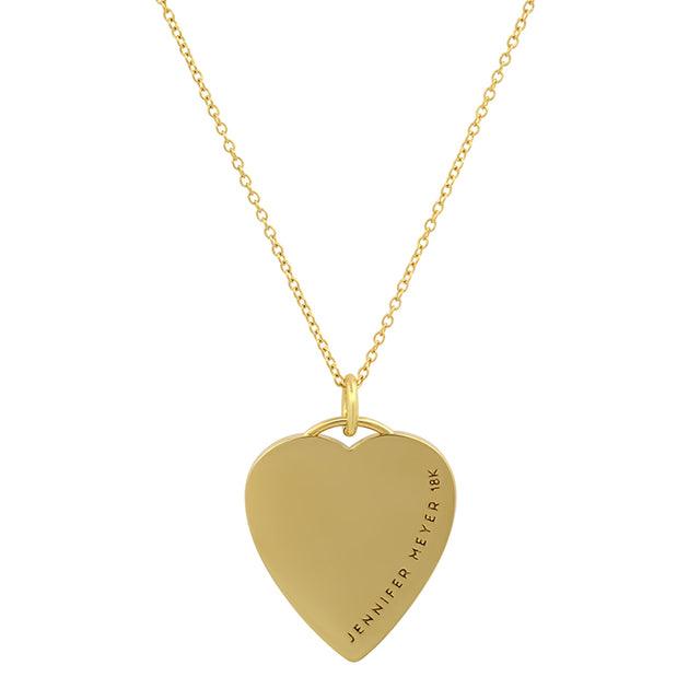 Turquoise Inlay Heart Necklace with Diamonds