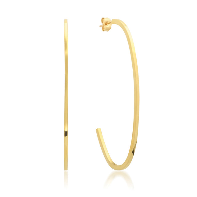 Large Elongated Edith Link Hoops