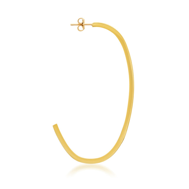 Large Elongated Edith Link Hoops
