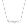 White Gold Love You Necklace