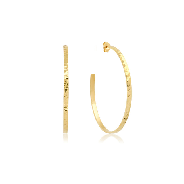 Medium Hammered Ellen Hoops