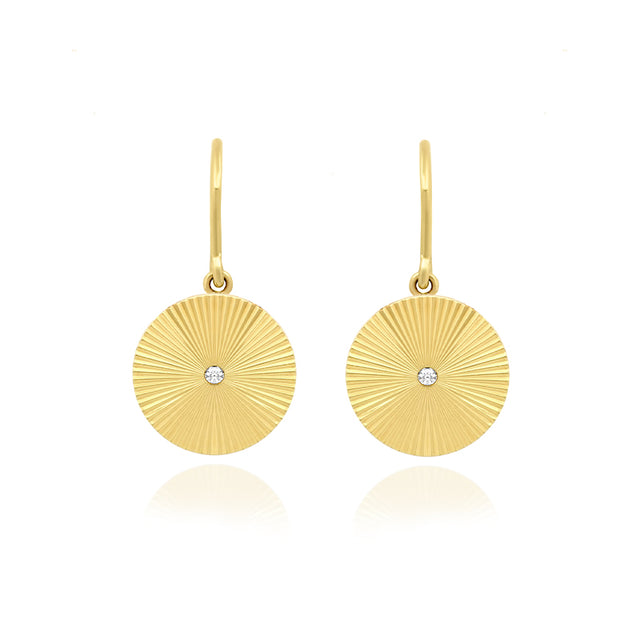 Mini 70's Disc Drop Earrings