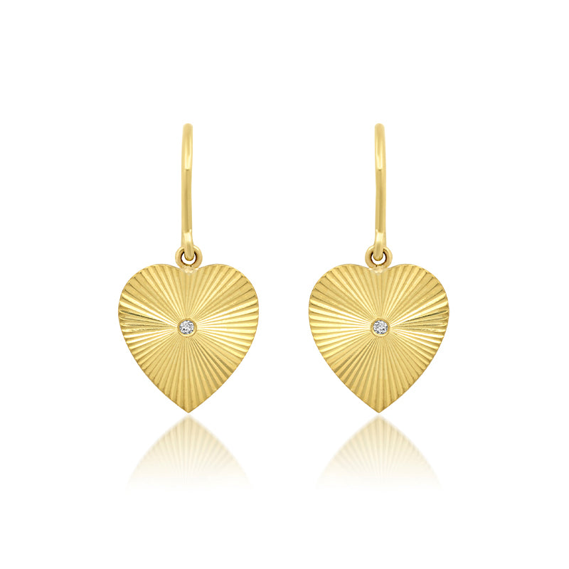 Mini 70's Heart Drop Earrings