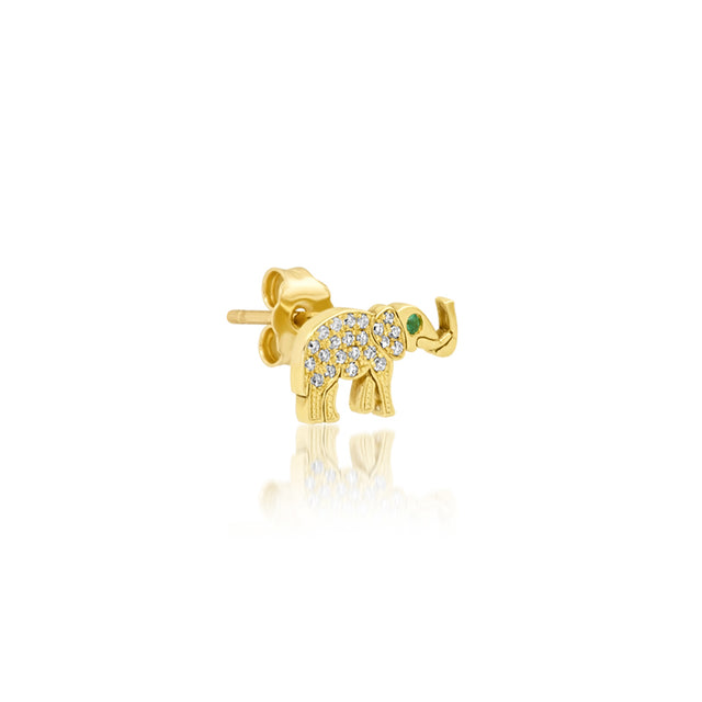 Diamond Mini Elephant Studs