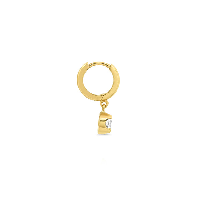 Huggies with Illusion Set Diamond Drop