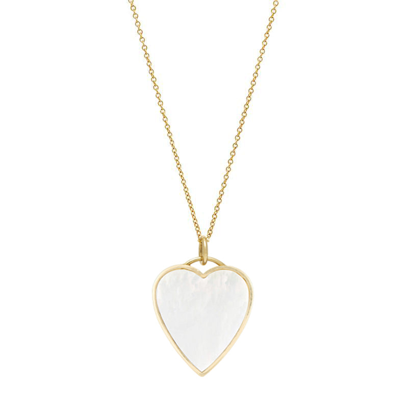 Mother of Pearl Inlay Heart Necklace
