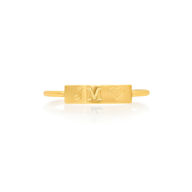 Engravable Nameplate Ring