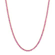 3-Prong Pink Sapphire Tennis Necklace