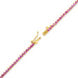 3-Prong Pink Sapphire Tennis Necklace