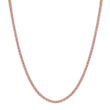 4-Prong Pink Sapphire Tennis Necklace