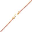 4-Prong Pink Sapphire Tennis Necklace