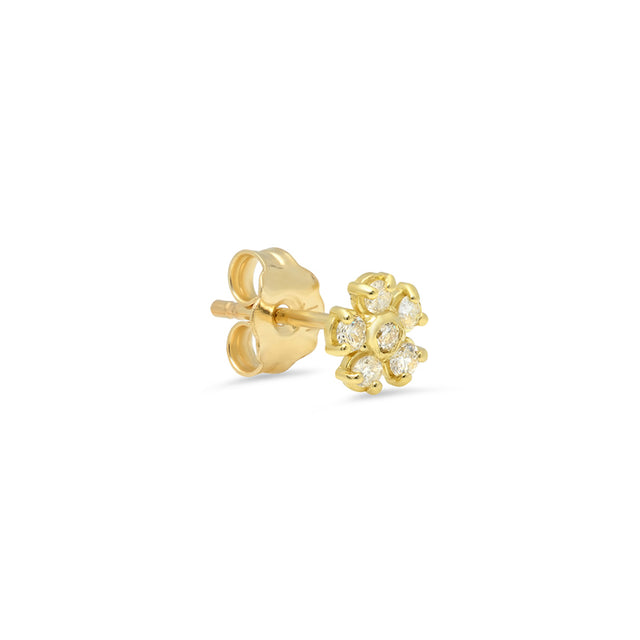 Diamond Flower Studs