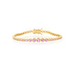 Graduated Pink Sapphire Tennis Bracelet