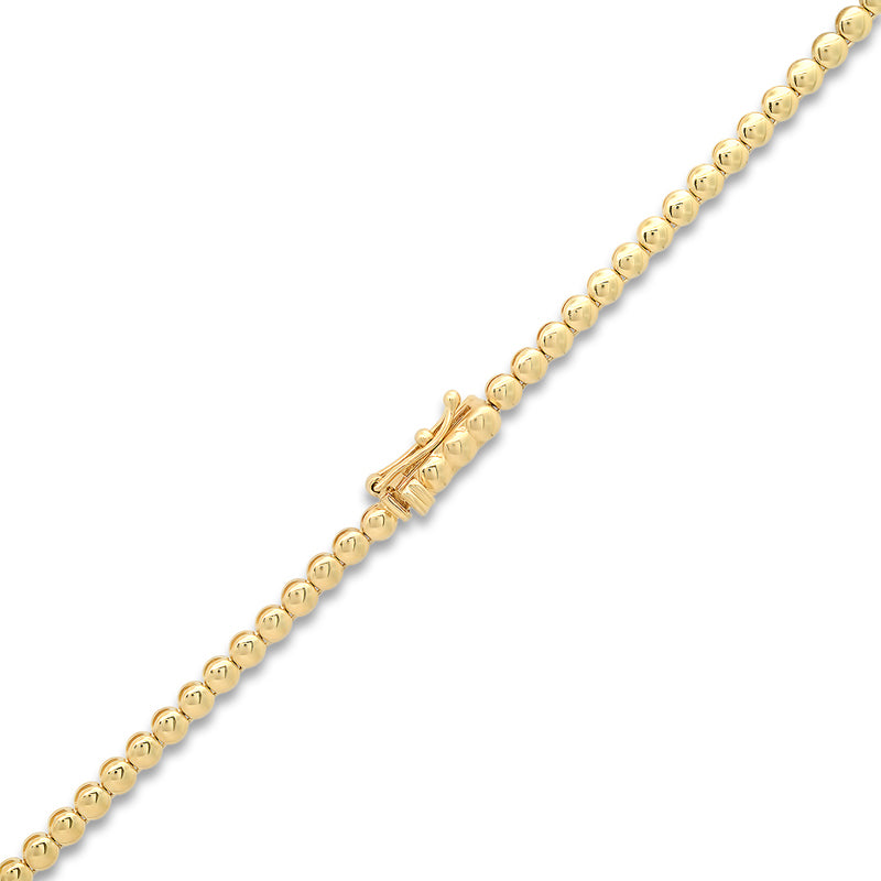 Mini Bezel Tennis Necklace with Heart-Cut Diamond Accent