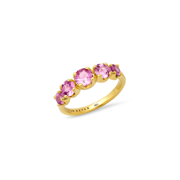 Large Graduated Pink Sapphire Ring for Women | Jennifer Meyer