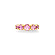 Large Graduated Pink Sapphire Ring