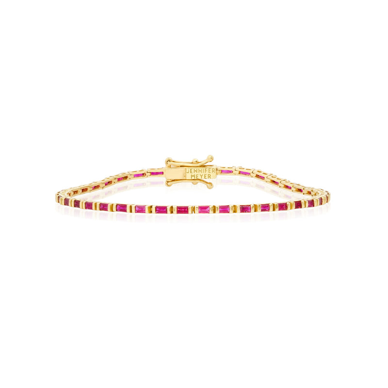 Ruby Baguette Tennis Bracelet
