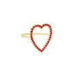 Ruby Large Open Heart Ring