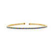 4-Prong Blue Sapphire Tennis Cuff