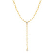 Small Edith Link Lariat with Diamond Detail
