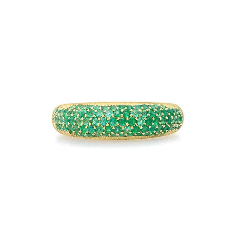 Small Emerald Dome Ring