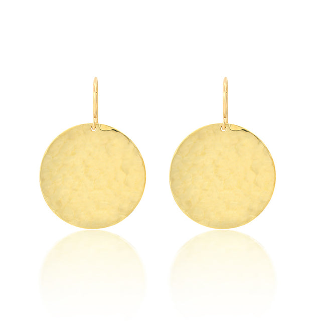 Small Hammered Disc Earrings