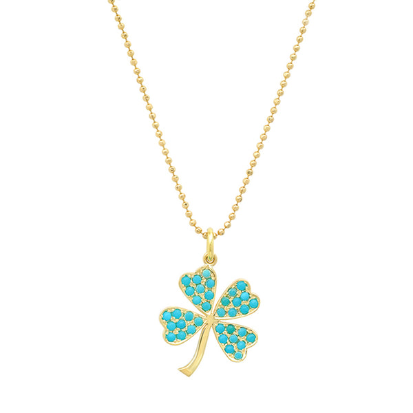 Large Turquoise Clover Necklace for Women | Jennifer Meyer