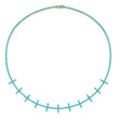 4-Prong Turquoise Cross Bar Tennis Necklace