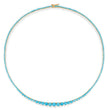 Large Graduated 3-Prong Turquoise Tennis Necklace