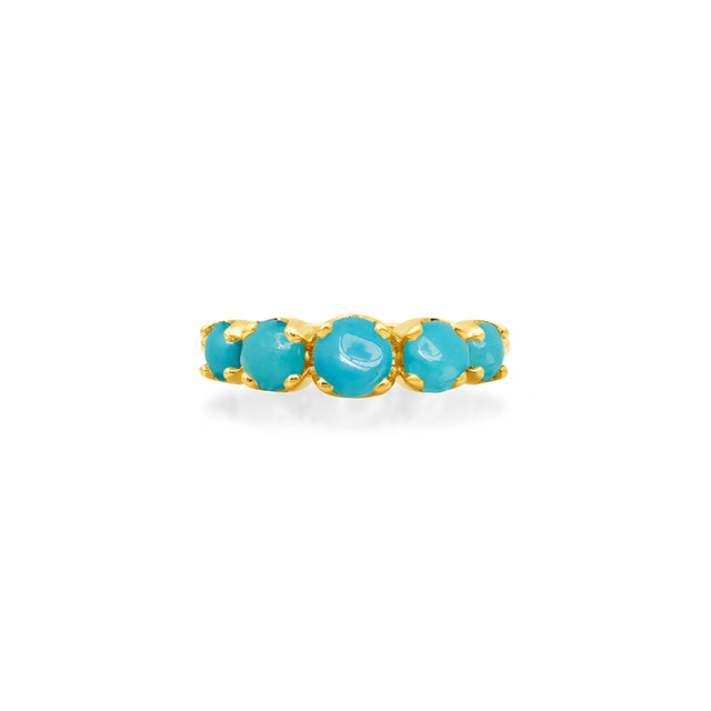 Large Graduated Turquoise Ring
