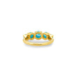 Large Graduated Turquoise Ring