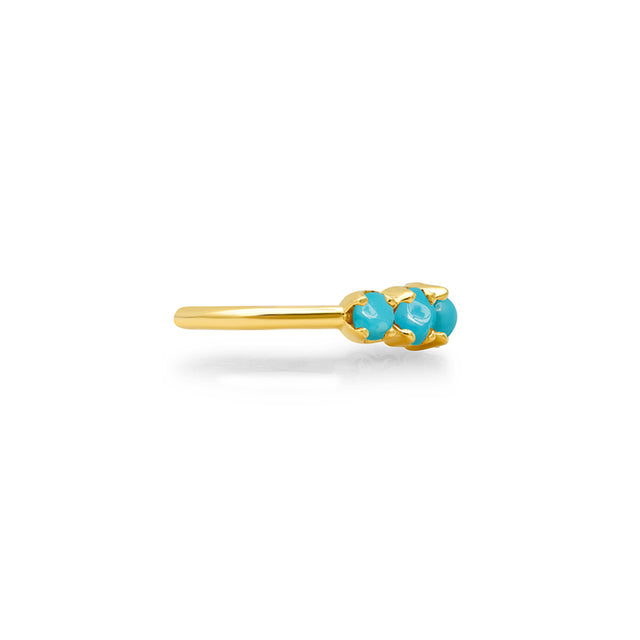 Large Graduated Turquoise Ring