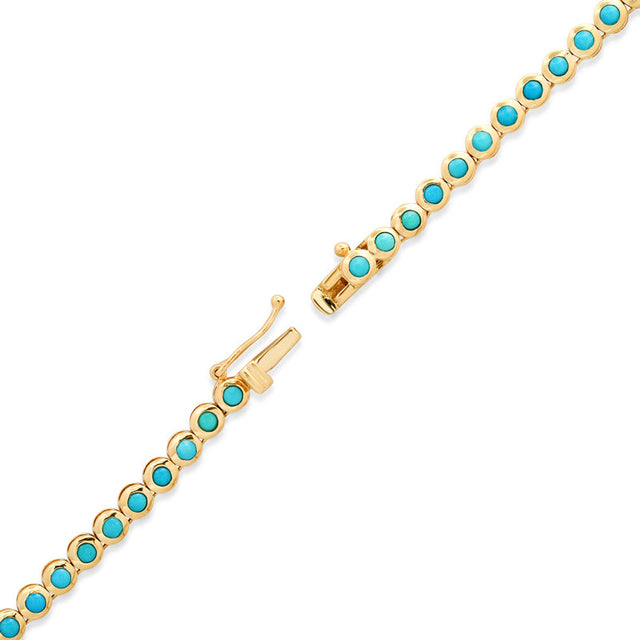 Turquoise Mini Bezel Tennis Necklace