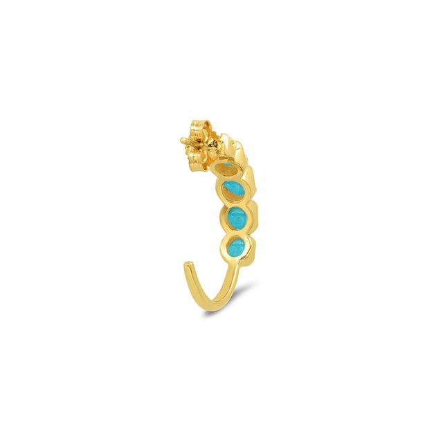 Small Graduated Turquoise Hoops