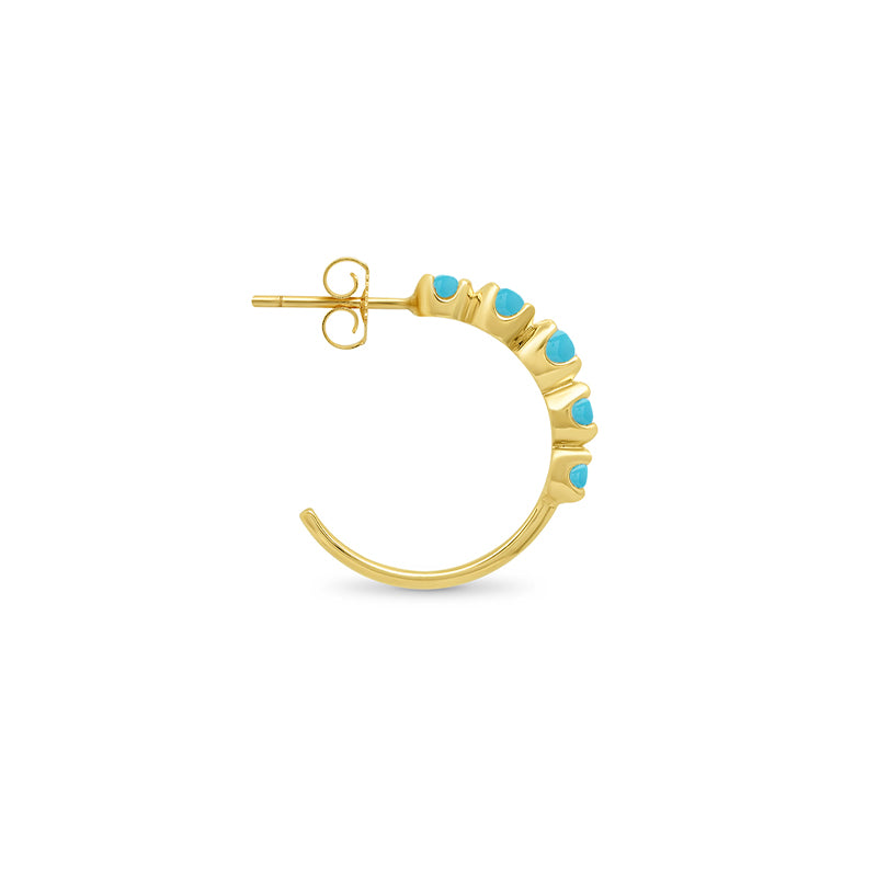 Small Graduated Turquoise Hoops