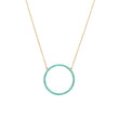 Turquoise Open Circle Necklace