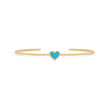 Turquoise Inlay Heart Cuff