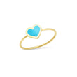 Extra Small Turquoise Inlay Heart Ring