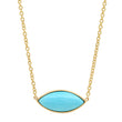 Large Turquoise Marquise Necklace