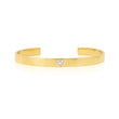 Wide Ellen Cuff with Heart-Cut Diamond Accent