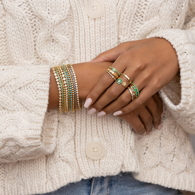 Luxe Diamond Bezel Tennis Bracelet