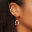 3-Prong Pink Sapphire Open Teardrop Earrings