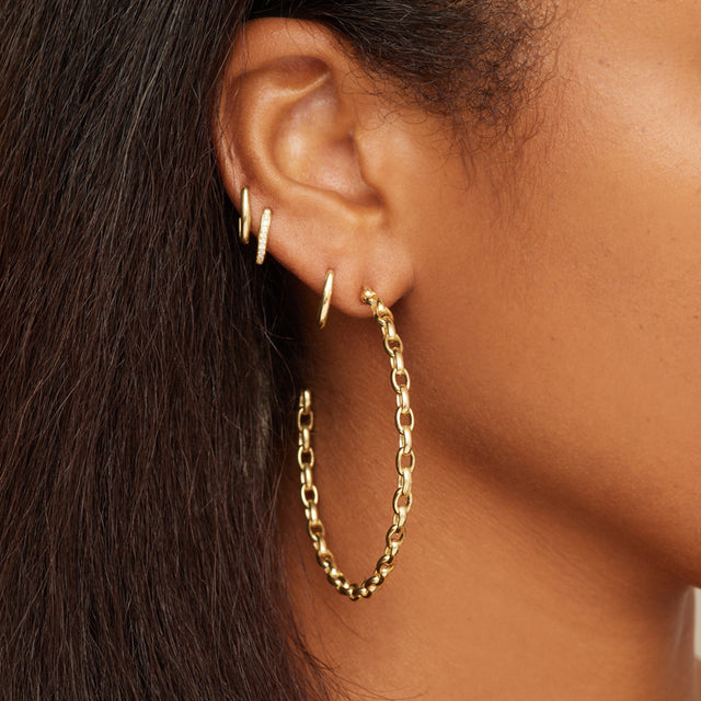 Large Edith Link Hoops