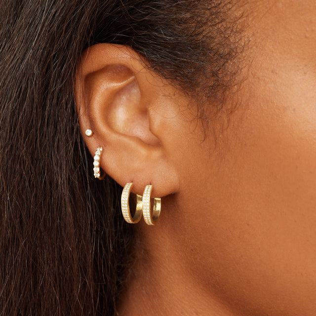 Mini Diamond Ellen Hoops