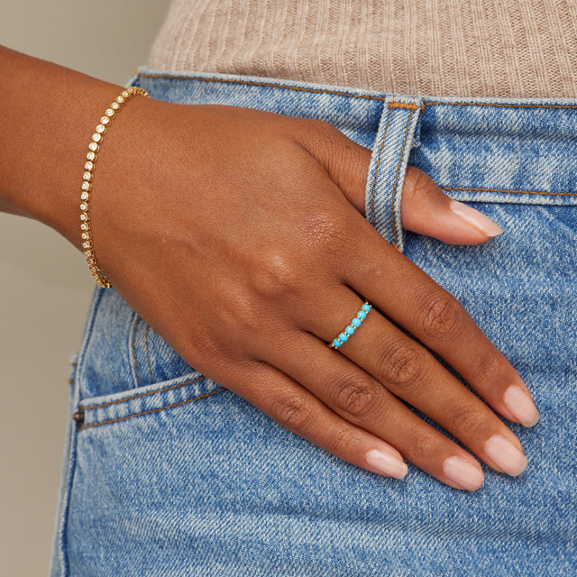 4-Prong Turquoise Ring