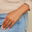 Small Edith Link Bracelet with 5 Diamond Bezel Accents